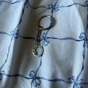 Silver Keychain with Chain Link crescent moon